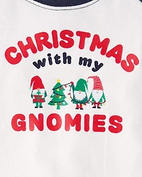 Baby And Toddler Matching Family Christmas Gnomies Cotton Dream Fleece Pajamas