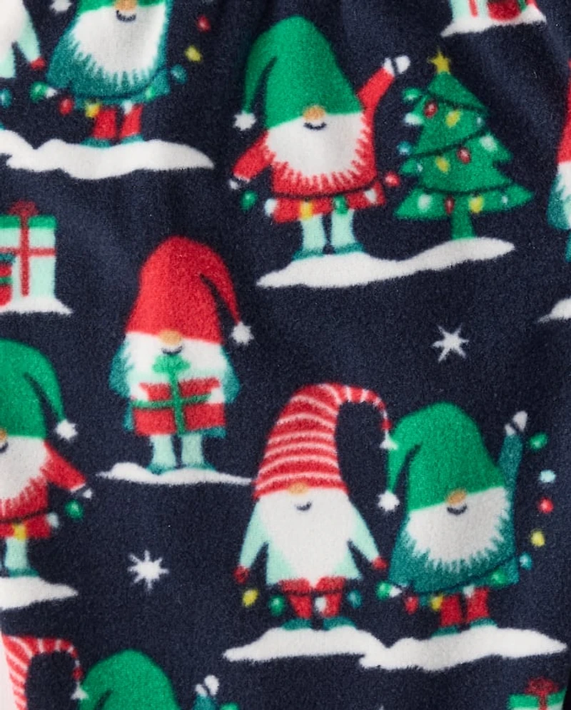 Baby And Toddler Matching Family Christmas Gnomies Cotton Dream Fleece Pajamas