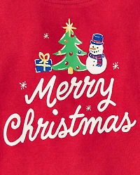 Baby And Toddler Matching Family Merry Christmas Cotton Dream Fleece Pajamas