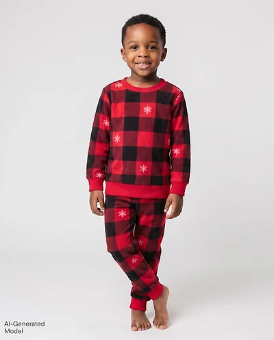 Baby And Toddler Matching Family Buffalo Plaid Dream Fleece Pajamas