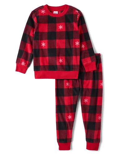 Baby And Toddler Matching Family Buffalo Plaid Dream Fleece Pajamas