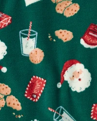Baby And Toddler Girls Matching Family Santa Letter Dream Fleece Ruffle Nightgown