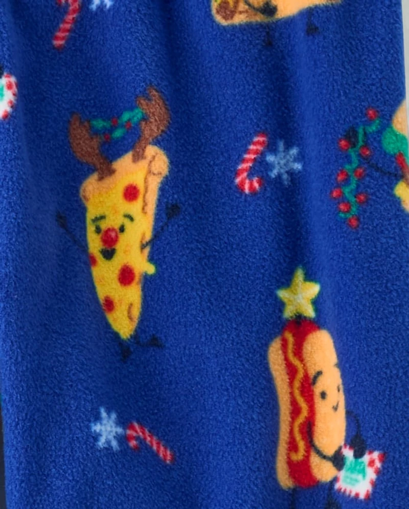 Boys Christmas Food Dream Fleece Pajama Pants