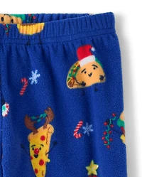 Boys Christmas Food Dream Fleece Pajama Pants
