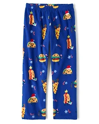 Pyjama en polaire pour garçon, motif « Rêve de nourriture Noël ».