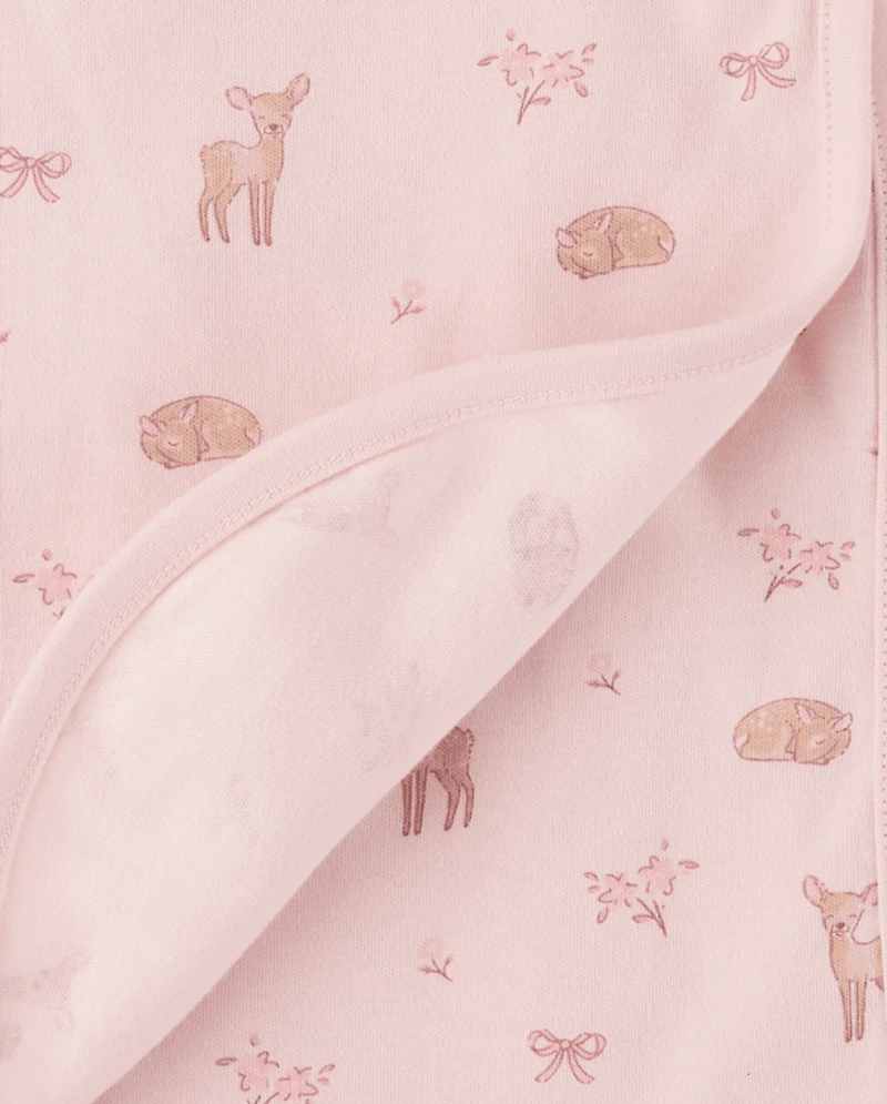 Baby Girls Deer Swaddle Blanket 2-Pack