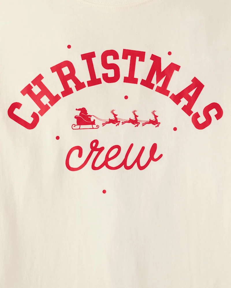 Mens Matching Family Christmas Crew Pajama Top