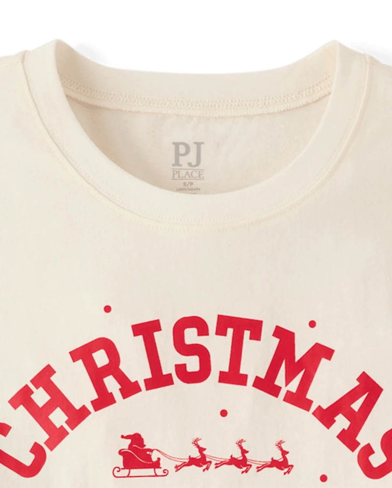 Mens Matching Family Christmas Crew Pajama Top