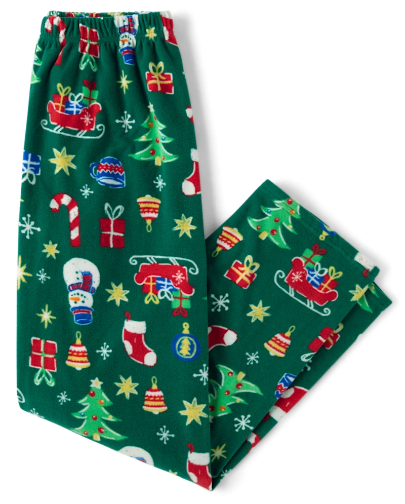 Adult Matching Family Christmas Icon Dream Fleece Pajama Pants