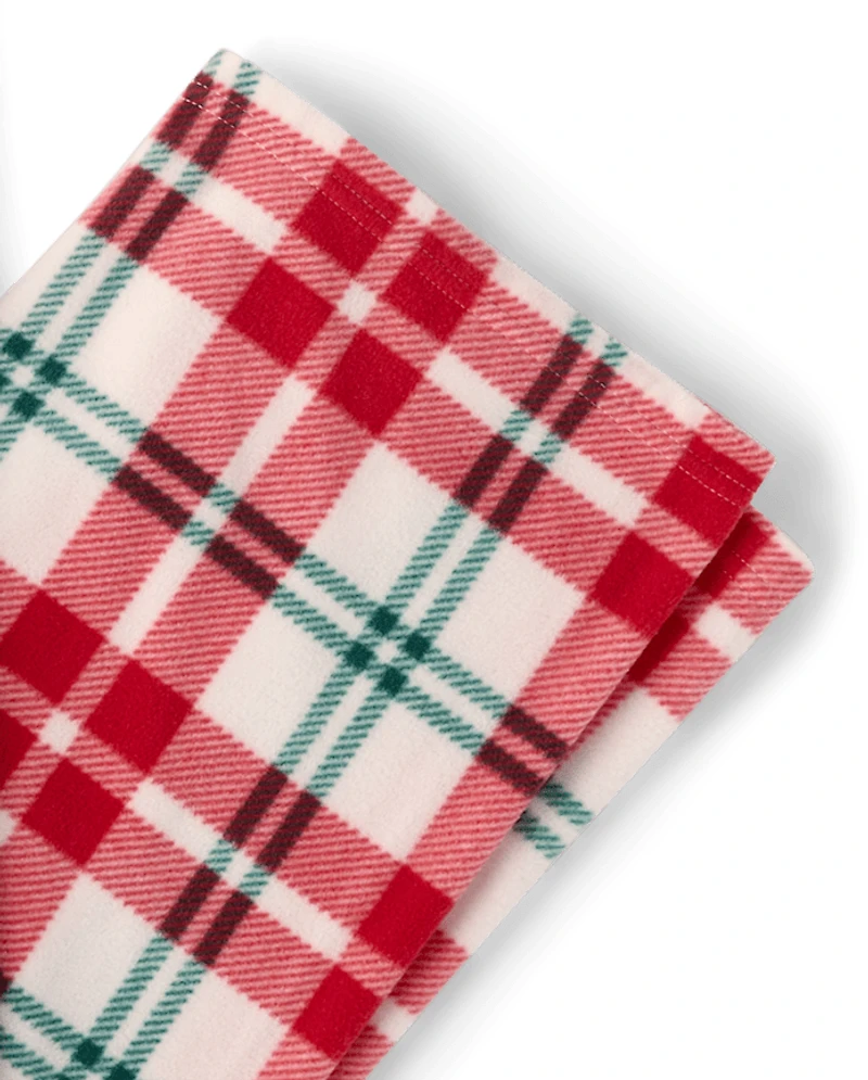 Pantalons de pyjamas en polaire à carreaux assortis pour adultes et toute la famille