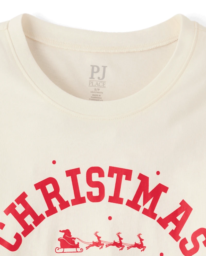 Womens Matching Family Christmas Crew Pajama Top