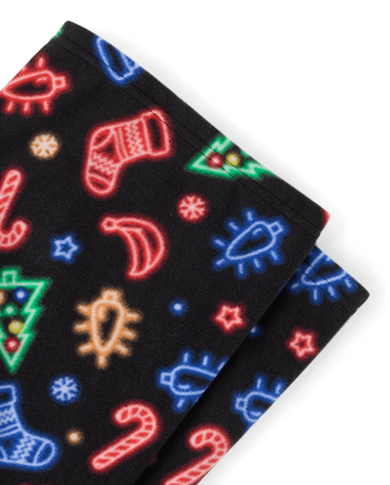 Adult Matching Family Neon Christmas Icon Dream Fleece Pajama Pants
