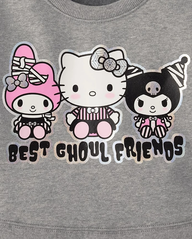 Girls Hello Kitty® And Friends Foil Halloween Sweatshirt Dress