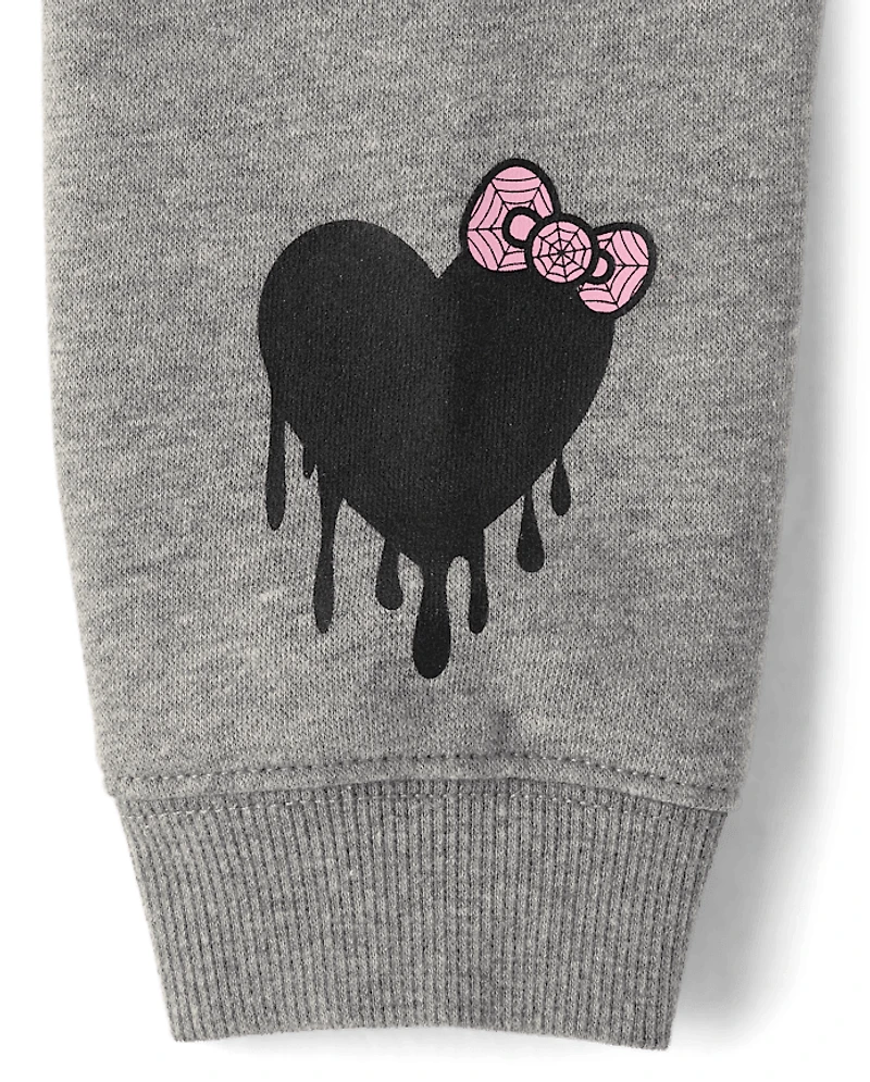 Girls Hello Kitty® And Friends Foil Halloween Sweatshirt Dress