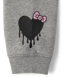 Girls Hello Kitty® And Friends Foil Halloween Sweatshirt Dress