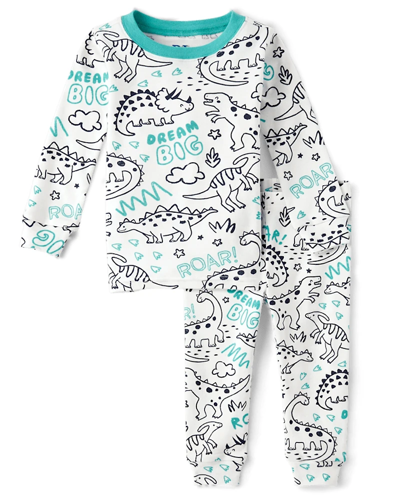 Baby And Toddler Dino Snug Fit Cotton Pajamas