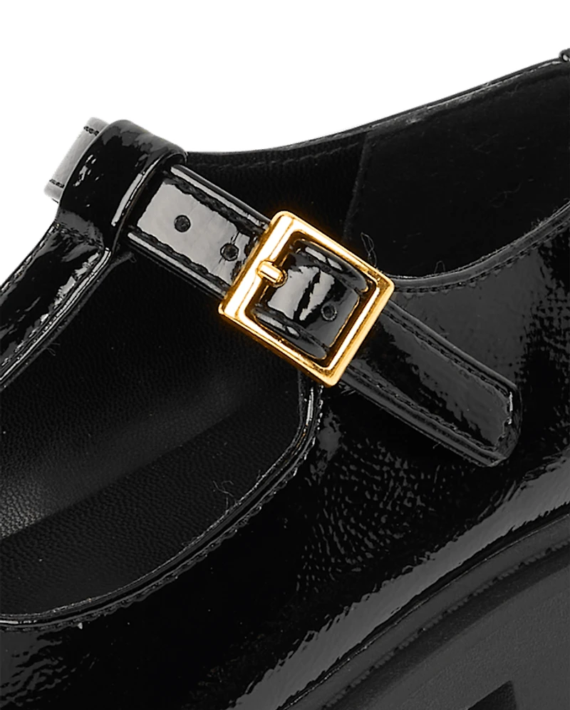 Girls Buckle T-Strap Mary Jane Shoes