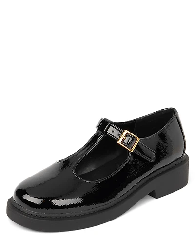 Girls Buckle T-Strap Mary Jane Shoes