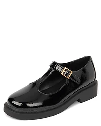 Girls Buckle T-Strap Mary Jane Shoes