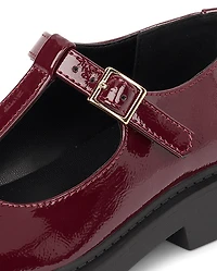 Girls Buckle T-Strap Mary Jane Shoes