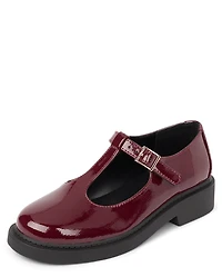 Girls Buckle T-Strap Mary Jane Shoes
