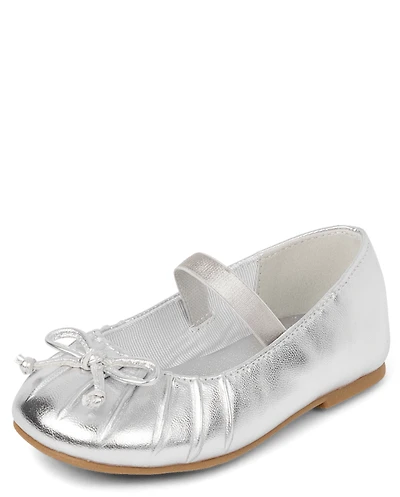 Toddler Girls Pleated Toe Ballet Flats