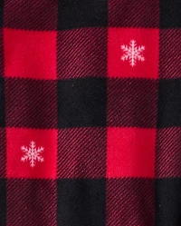 Pyjamas en polaire assortis pour enfants et toute la famille, motif à carreaux Buffalo