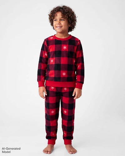 Kids Matching Family Buffalo Plaid Dream Fleece Pajamas