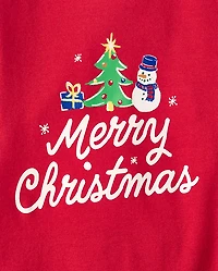 Kids Matching Family Merry Christmas Cotton And Dream Fleece Pajamas