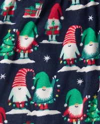 Kids Matching Family Christmas Gnomies Cotton And Dream Fleece Pajamas