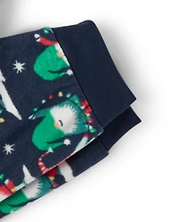 Kids Matching Family Christmas Gnomies Cotton And Dream Fleece Pajamas