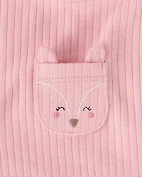 Baby Girls Embroidered Deer Bib 3-Pack