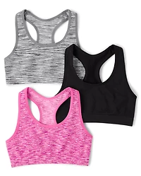 Girls Seamless Racerback Bralette 3-Pack