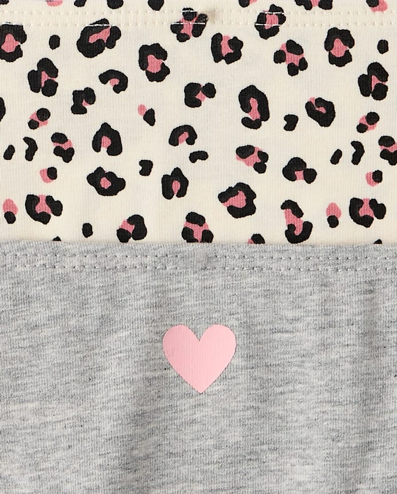 Girls Leopard Bikini Underwear 10-Pack