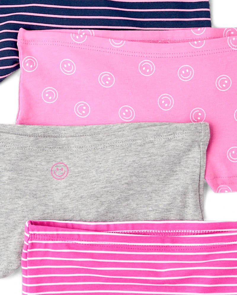 Girls Happy Face Girl Short Underwear 7-Pack