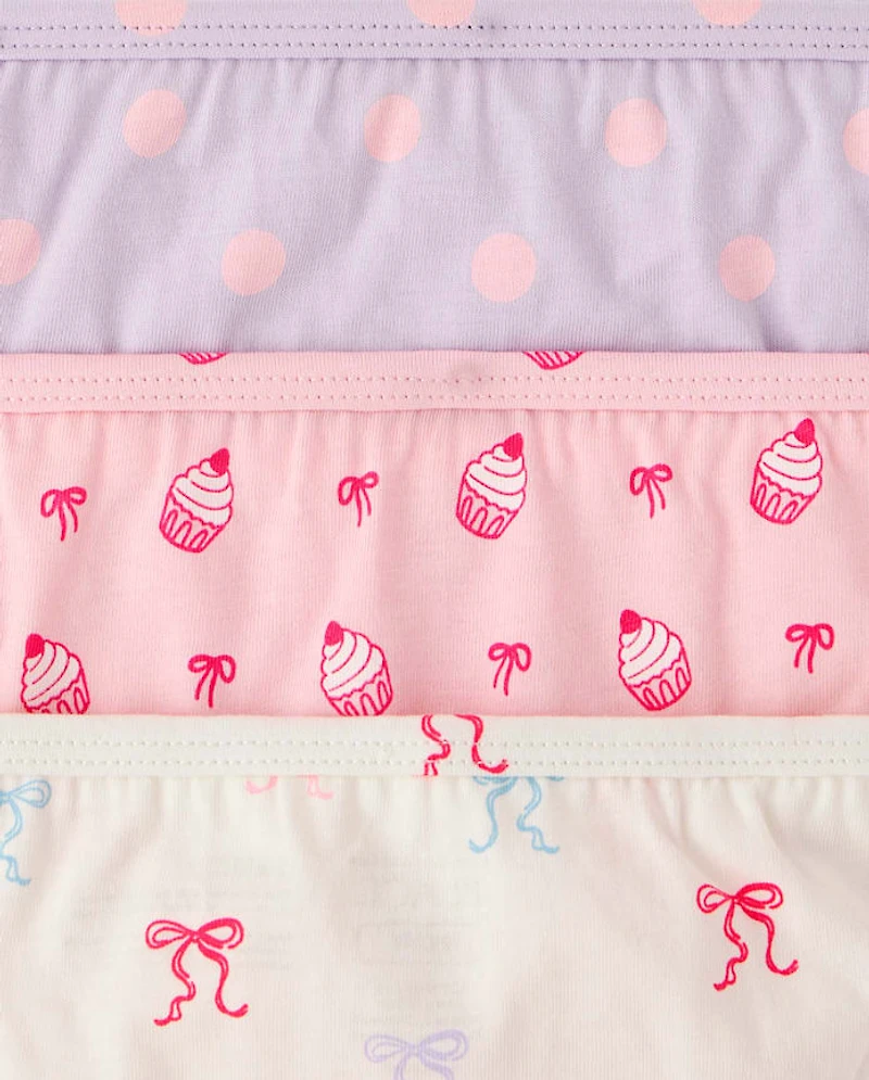 Toddler Girls Bow Brief Underwear 7-Pack
