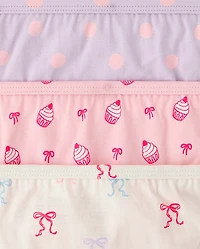 Toddler Girls Bow Brief Underwear 7-Pack