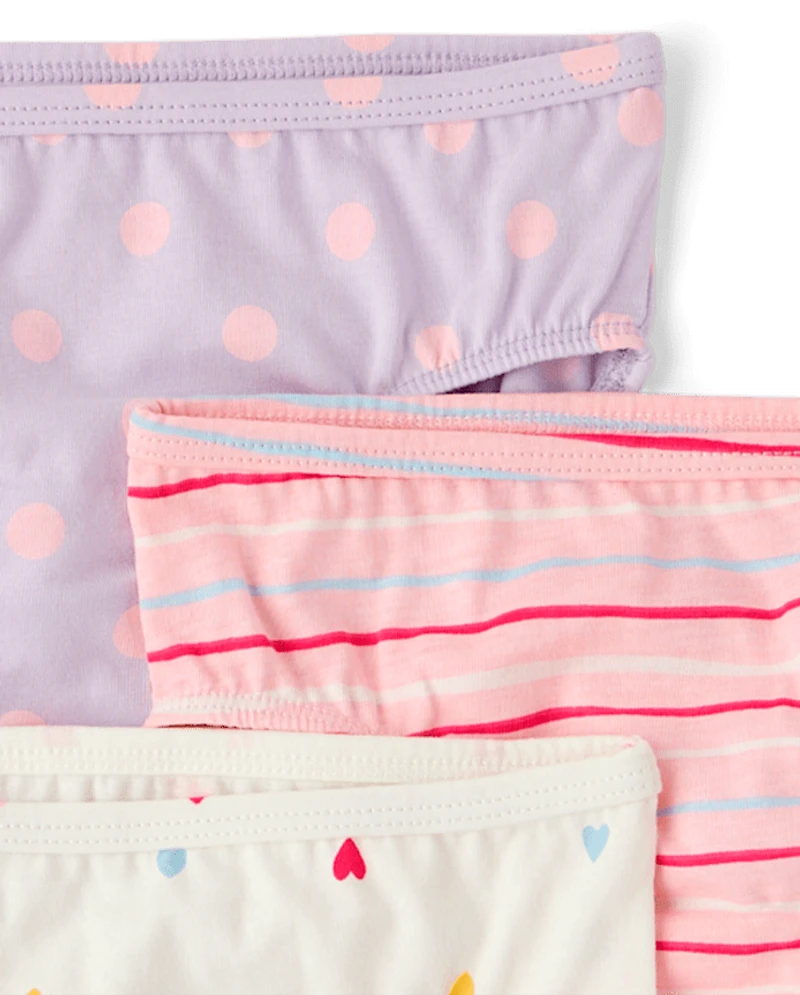 Toddler Girls Bow Brief Underwear 7-Pack