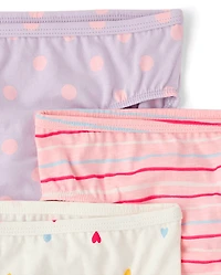 Toddler Girls Bow Brief Underwear 7-Pack