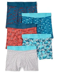 Boys Video Game Performance Boxer Brief Underwear 5-Pack