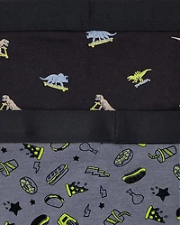 Boys Dino Skateboard Boxer Brief Underwear 5-Pack