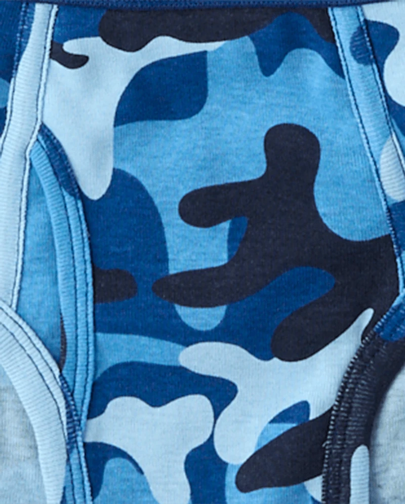 Boys Camo Brief Underwear 7-Pack