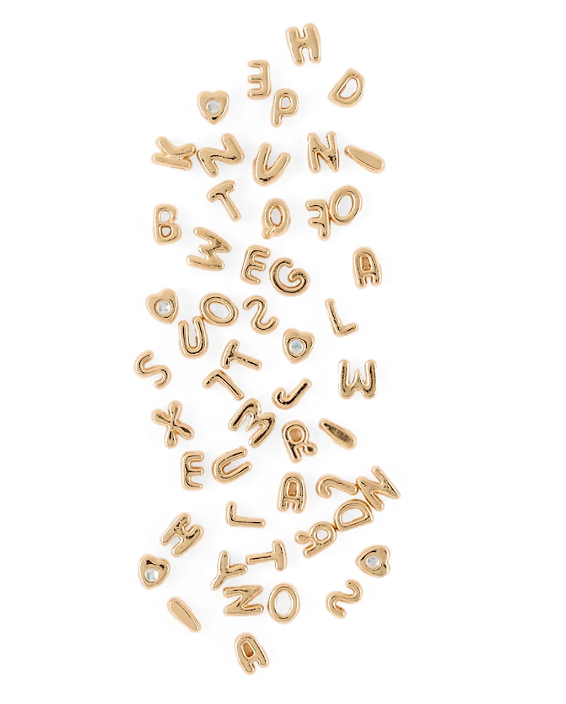 Girls DIY Letter Charm Necklace Set