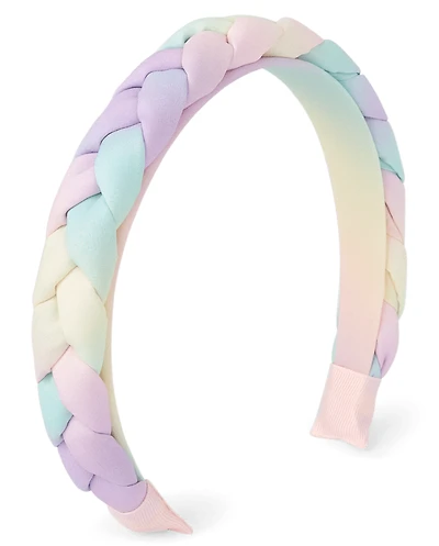 Girls Rainbow Braided Headband