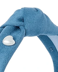 Girls Heart Top Knot Headband