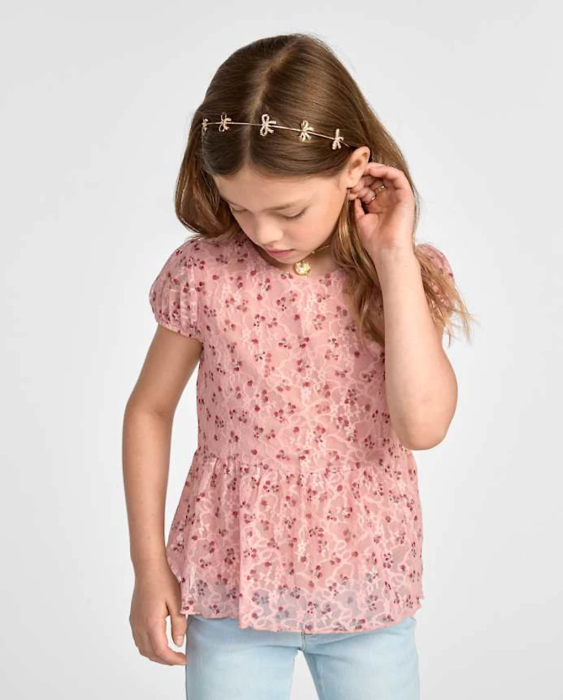 Girls Rhinestone Bow Headband