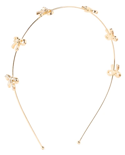 Girls Rhinestone Bow Headband