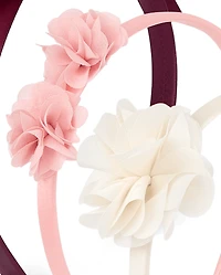 Girls Floral Bow Headband 3-Pack