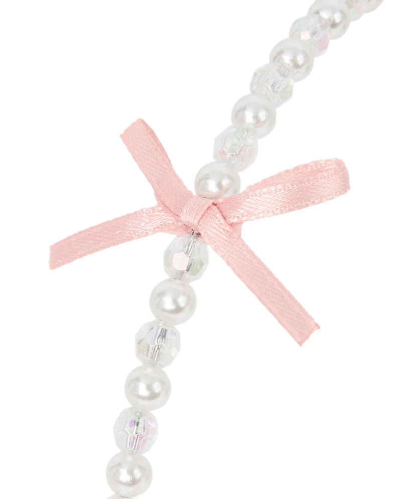 Girls Faux Pearl Headband 2-Pack