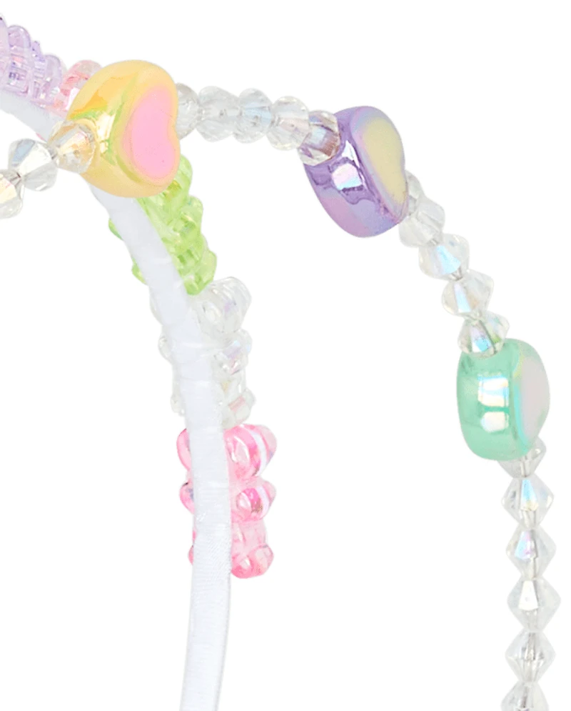 Girls Iridescent Beaded Headband 2-Pack